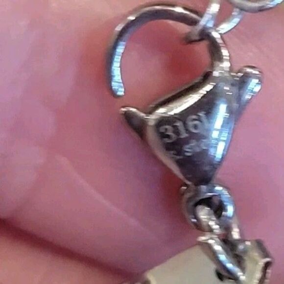 Unakite Tear Drop Stone Southwestern Medallion Stainless  Necklace  Statement - Picture 8 of 8